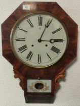 American Waterbury Drop-Dial Regulator Wall Clock - 63x42cm