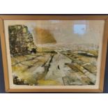 Signed Modern Art Countryside Landscape - 91x69cm inc frame