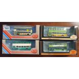 A Collection of 5 Diecast Gilbow Exclusive First Editions West Yorkshire Bus Coach Toy Models [boxed