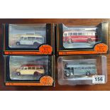 A Collection of 4 Diecast Gilbow Exclusive First Editions Yorkshire Riding motorcoaches Bus Coach To