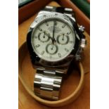 Rolex Gents 2003 116520 Daytona Wristwatch with a Rare Cream Dial, Paperwork, Service Detail (2020)