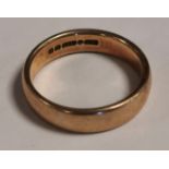 9ct Gold Wedding Band Ring, Size K+0.5