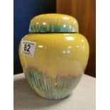 Vintage Shelley Art-Deco Dripware Lidded Ginger Jar - 17cm high