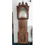 Early 19th Century Halifax Crafted Grandfather Clock w/Stephenson vs Brunel Art