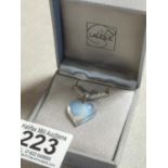 Lalique Crystal Heart Necklace