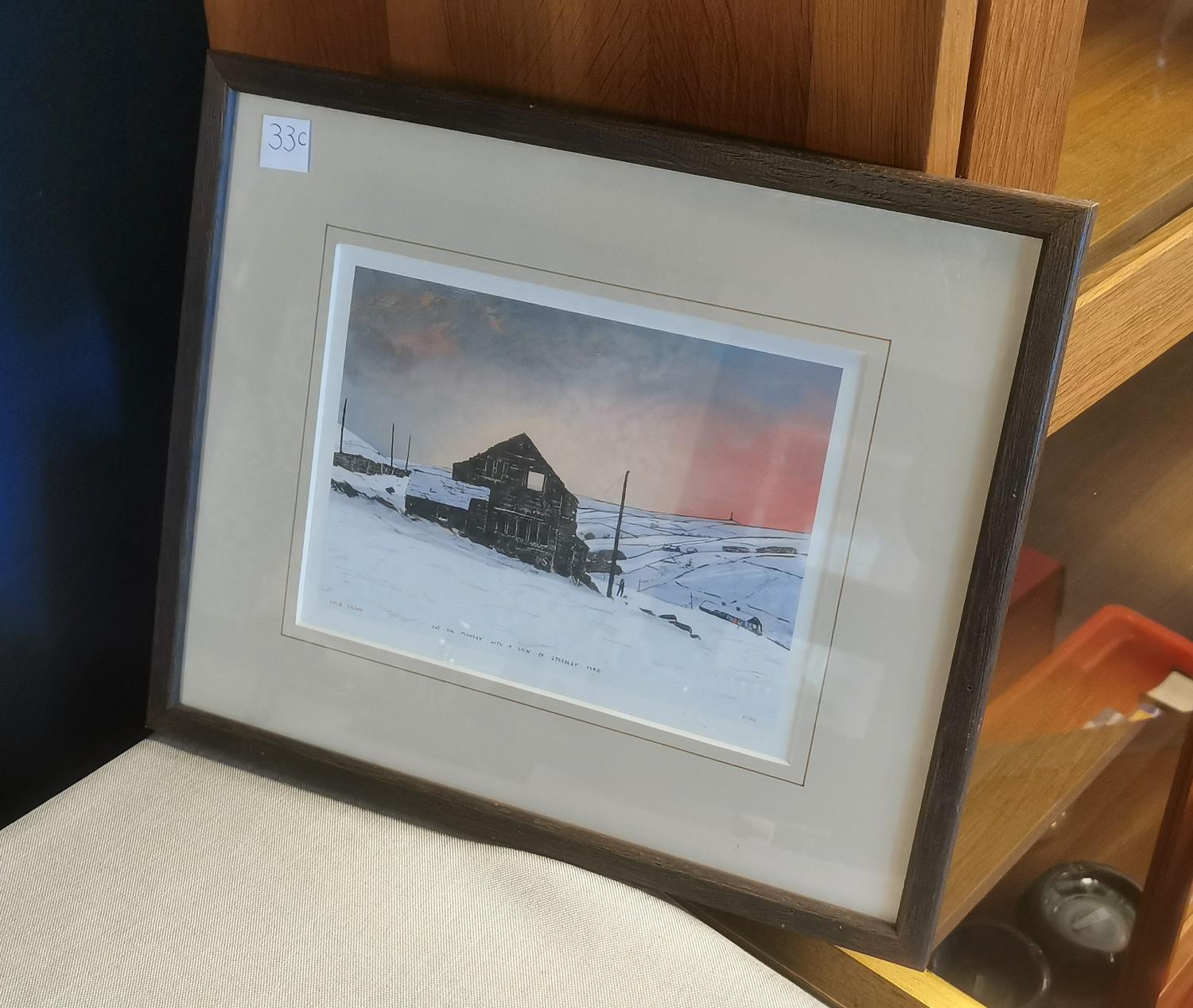 1990's Print by Peter Brook (1927-2009) titled 'Owt on Monday with a View of Stoodley Pike' - measur - Image 2 of 3