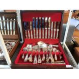 82pc Ashberry of Sheffield Kings Pattern Cased Canteen of Cutlery