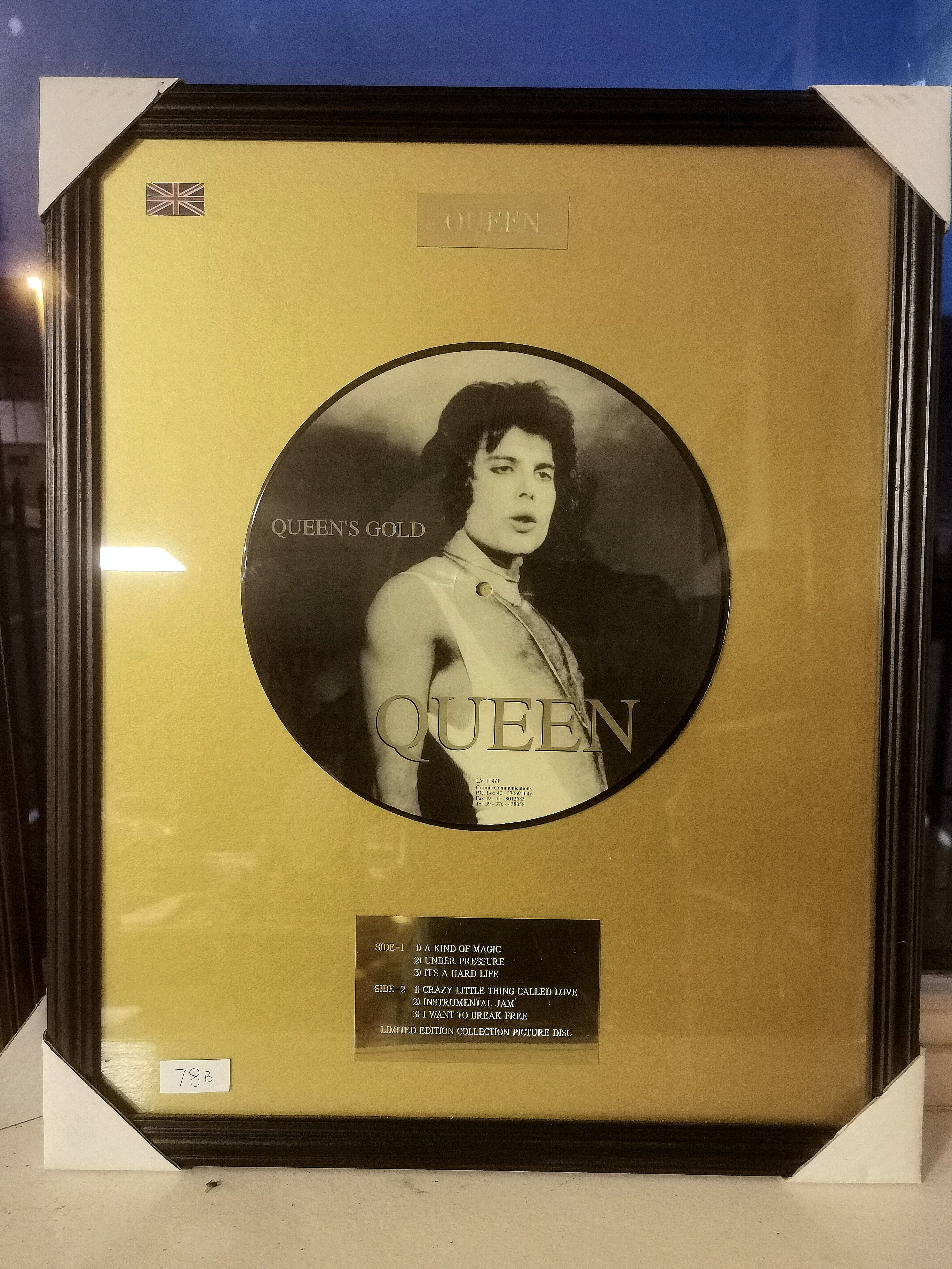 Queen Freddie Mercury Commemorative Framed Picture Disc - Queen Double LP
