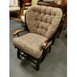 Dark Oak Ercol-Style Armchair
