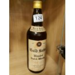 JS Woolley & Co Gold Satin 1950's Scotch Whisky