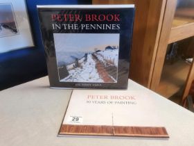 Pair of Signed Pennines Countryside Art Books by Peter Brook (1927-2009)