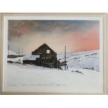 1990's Print by Peter Brook (1927-2009) titled 'Owt on Monday with a View of Stoodley Pike' - measur