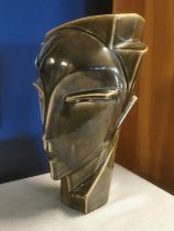 Cermaic Art-Deco Head Figure - 30cm high