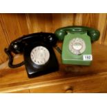 Pair of Retro Rotary Telephones