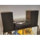 Rotel 1980's Retro Stereo Hifi Turntable, Amplifier & Speakers