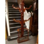 Arts & Crafts 1920s Hall Coat Tree Coatstand