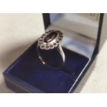 Ameythst Gold & Silver Ring, marked as 9ct & Silv