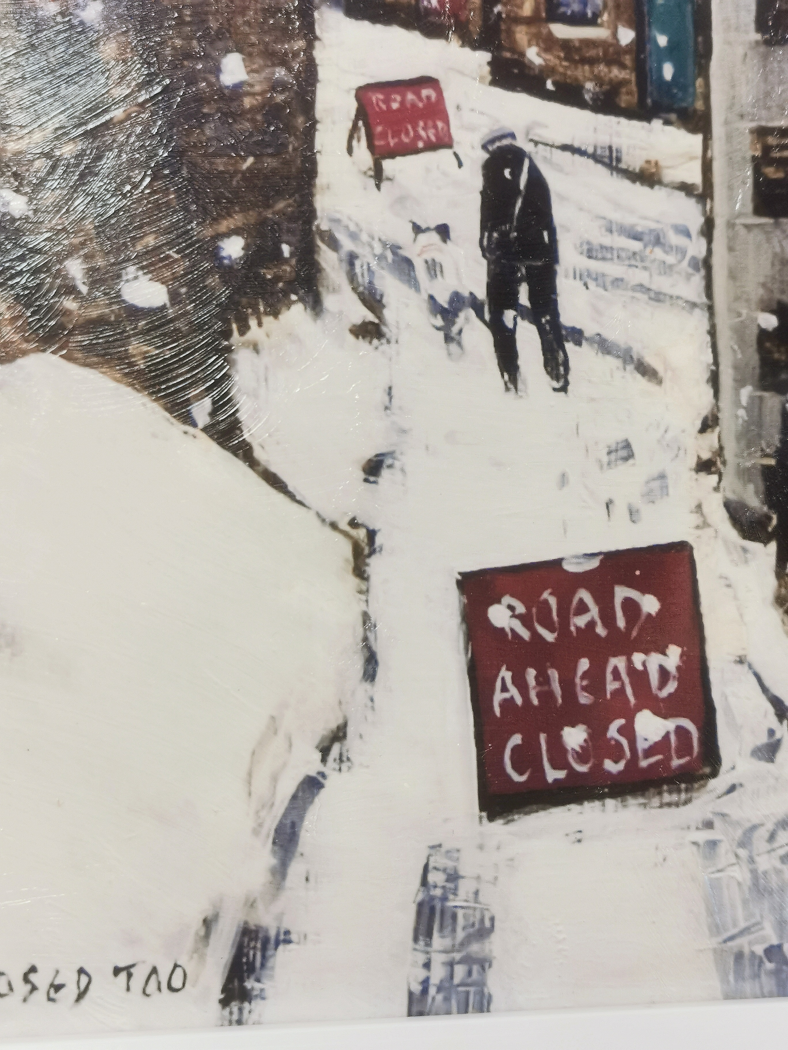 Peter Brook (1927-2009) Framed Acryllic Print - The Main Road is Closed Too - 37x46cm - Image 3 of 3