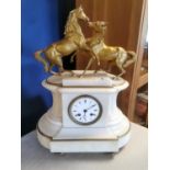 French Antique Japy Fils Medailles Mantel Clock - 43cm high