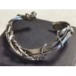 Designer 925 Silver Wreath Bracelet