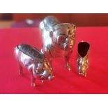 Trio of Edwardian Silver Pin Cushions