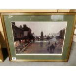 Dockside Framed Print by Robert A Fraser - in the style of Atkinson Grimshaw