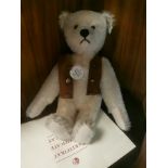 Teddy Bu 1925 Steiff Bear w/certificate and bag