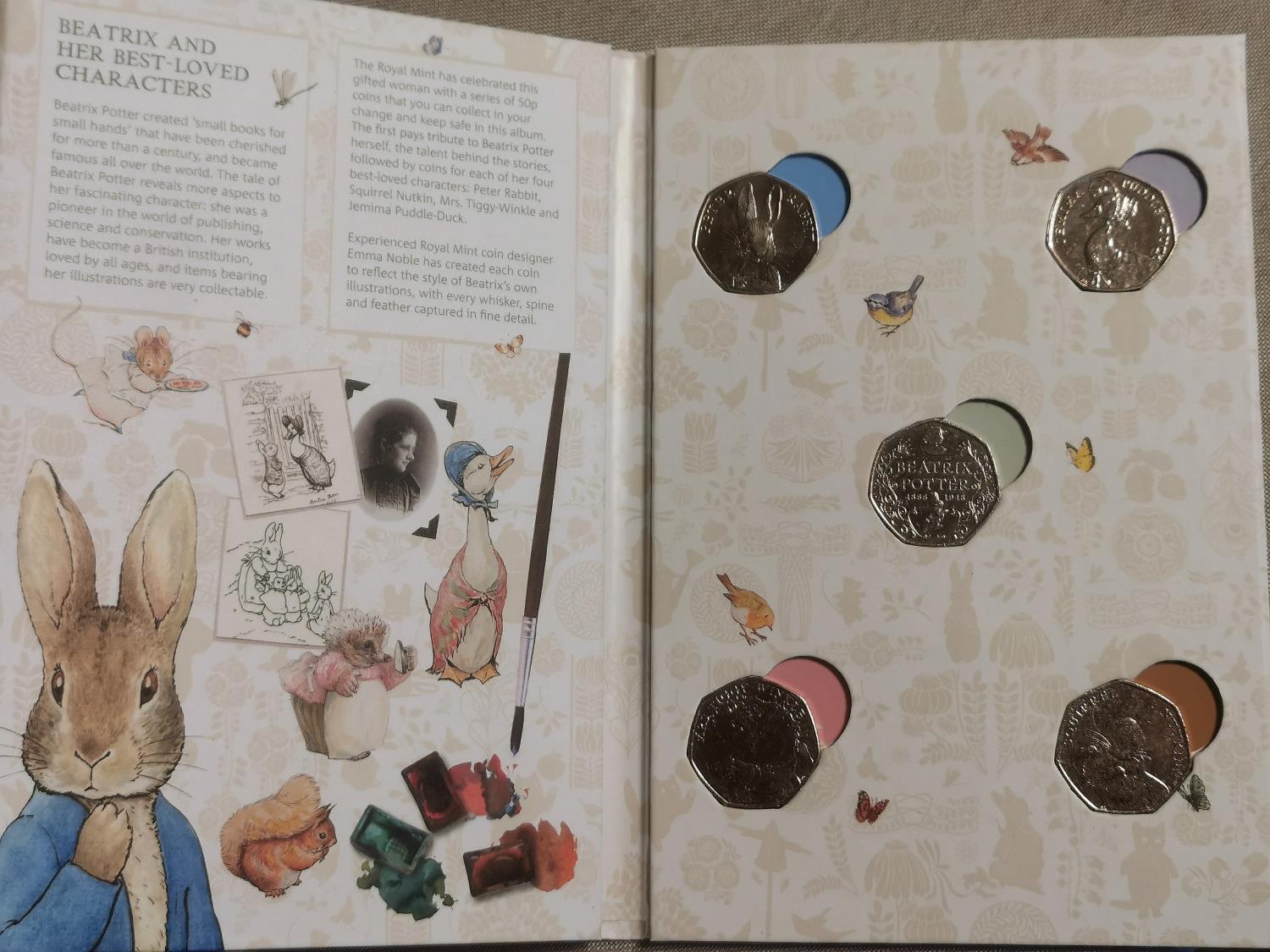 Beatrix Potter Royal Mint 50p Collectable Set - Image 2 of 2