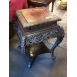 Chinese Carved Wood Plant Stand - 63cm x 49 diameter