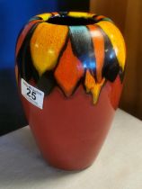 Poole Pottery Volcano Vase - 21.5cm high