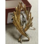 18ct Yellow & White Gold & Diamond Laurel Brooch - 17.9g