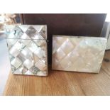 Pair of Excellent Mother of Pearl 1920's Card Case and Ladies Purse