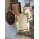 Quartet of Early 20th Century Birmingham & Sheffield Hallmaked Silver Picture Frames