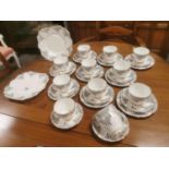 34pc 1930's Gladstone Ferndown Art-Deco Tea Service