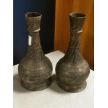 Pair of Early Persian Hookah Vases - from the Con Cluskey (The Bachelors) Estate
