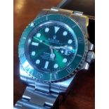Rolex 116610LV Submariner 'Hulk' Wristwatch - good working order, but no paperwork w/watchfinder chk
