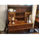 Two-Piece 1940's Oak Welsh Dresser