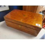 Edwardian Oak Good Quality Writing Box - 40x15x24cm