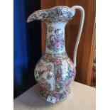 Large Chinese Handpainted Jug w/Six Character Marks to base - 40cm high