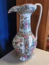 Large Chinese Handpainted Jug w/Six Character Marks to base - 40cm high