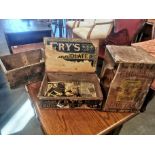 Trio of Vintage Frys Chocolate, Colmans and British Produce Advertising Boxes