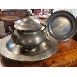 French Etain 95% Set of Pewter Bowls & Plates