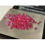Collection of Synthetic Ruby Stones - 6.5g approx