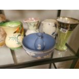 Various Vintage Vases inc Wedgwood Jasperware & Maling