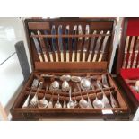 64pc Delley & Co of Sheffield Cased Canteen of Cutlery