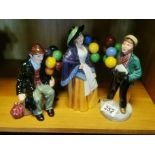 Trio of Royal Doulton Figures inc Balloon Boy and Balloon Lady