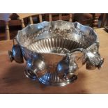 Late Victorian Silver-Plate/Metallic Punch Bowl & Cups - from the Con Cluskey (The Bachelors) Estate