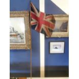 Vintage 1940's British Union Jack National Flag - flag measures 43x60cm