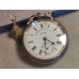 Climax Trip Action Patwnt Samuel Manchester Hallmarked Chester 1900 Silver Pocketwatch