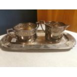 Three Piece Antique WMF Silver-Plated Tea Set